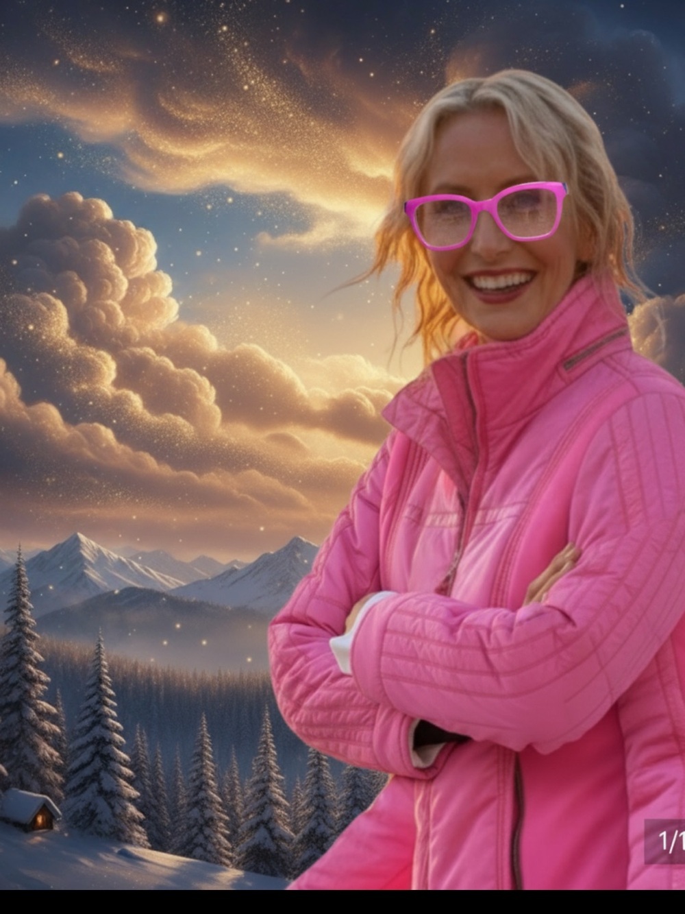 Women's Pink Quilted Ski Jacket - Lightweight Insulated Winter Coat M